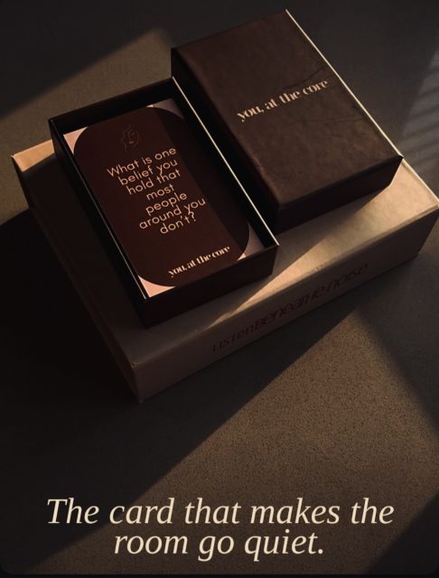 “you, at the core” — link in bio.

#youatthecore #beneaththenoise #selfawarenessjourney #conversationstarters #cardswithquestions